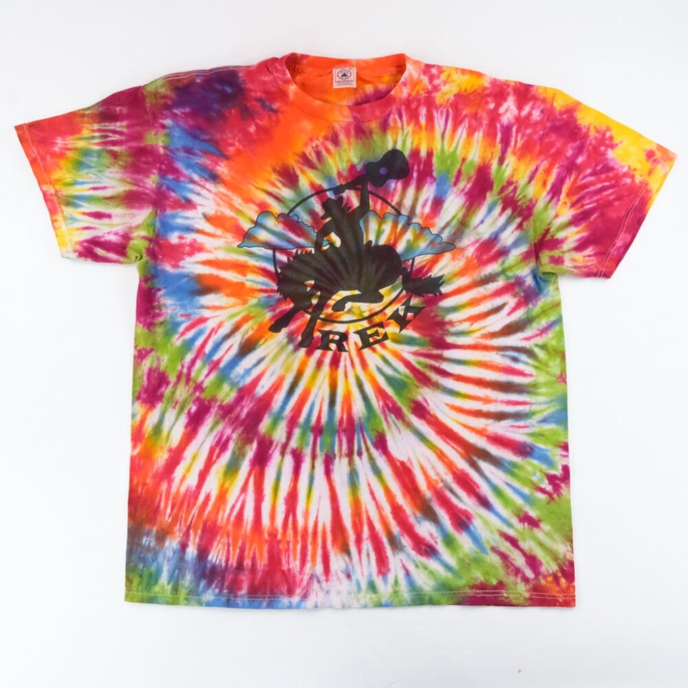 Vintage Cowboy Country Tie Dye Multi-Color Sz. XL T-shirt Rodeo Delta REK Tee